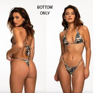 Khassani Swim IVY Thong Bikini Bottom in Army